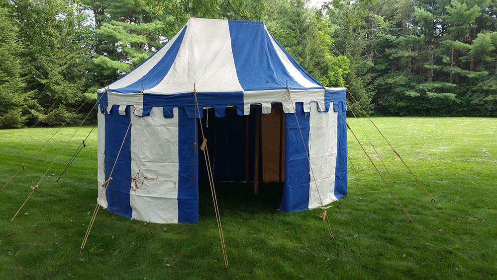 9 x 13 ft Oval Marquee, Blue and White