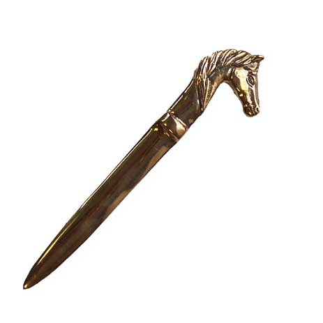 Letter Opener, Brass Horse - Click Image to Close