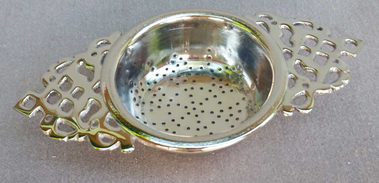 Tea Strainer, Nickel - Click Image to Close