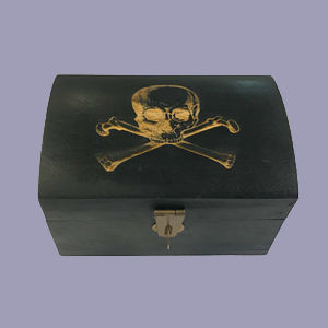 Pirate Chest, Small, with Skull & Crossbones