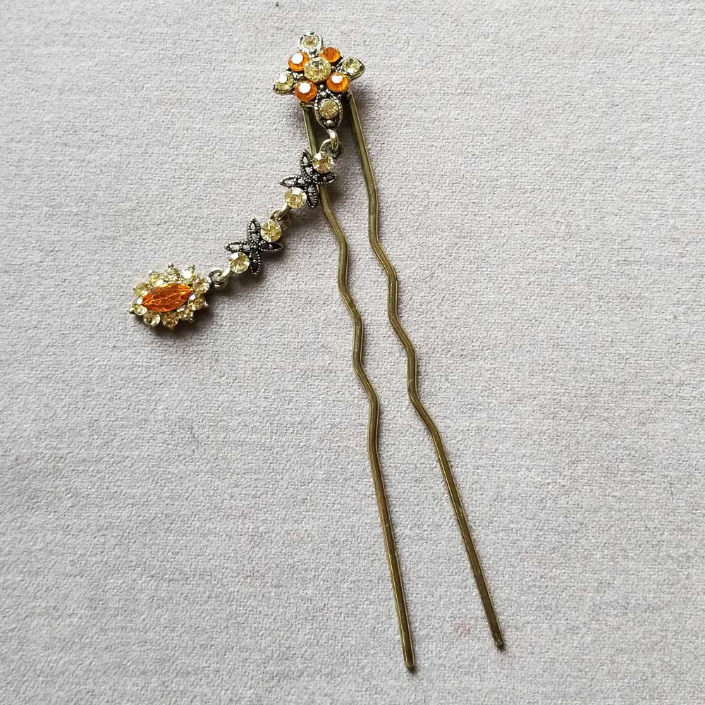Hair Fork, Jewelled - Click Image to Close