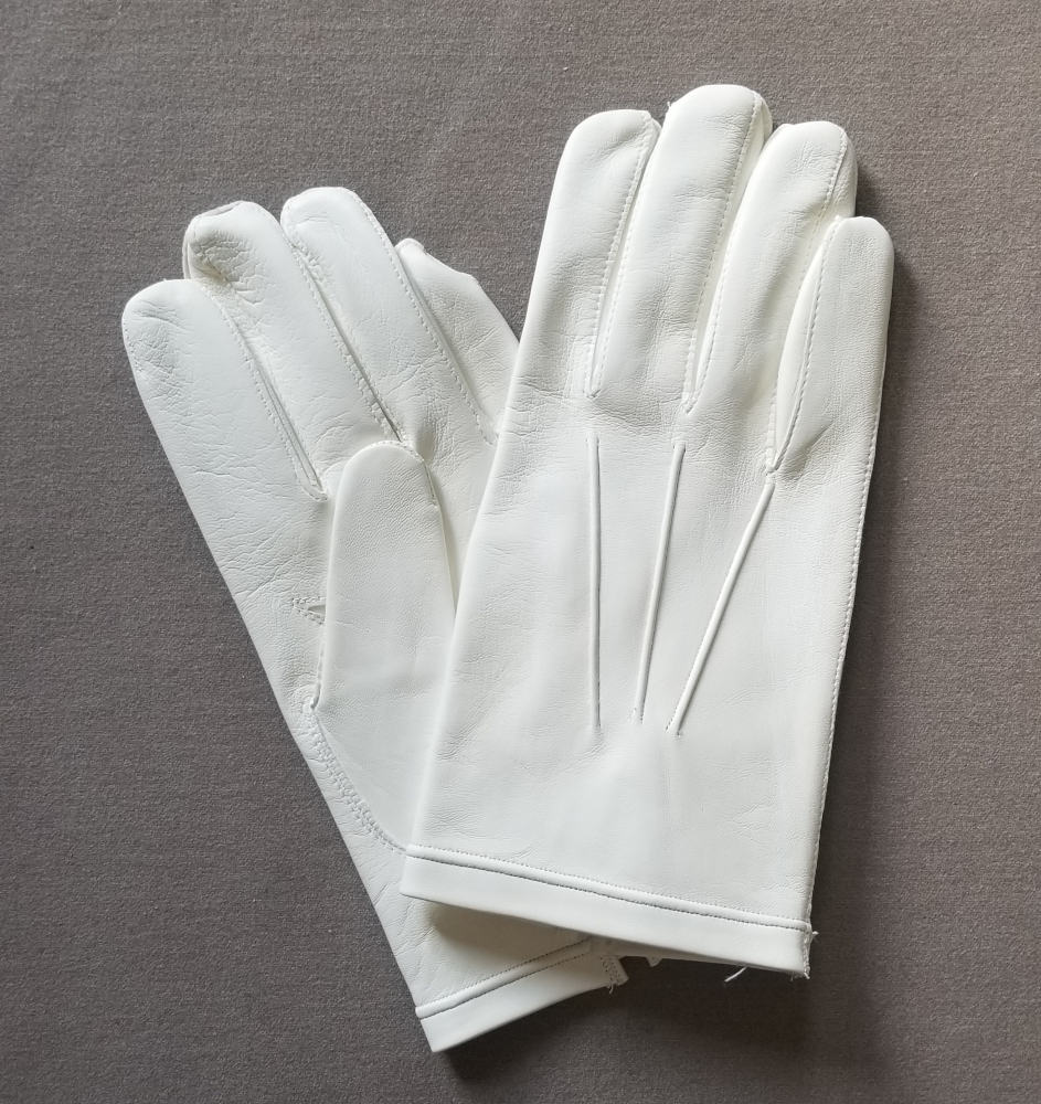 Gloves, Italian Lambskin, White
