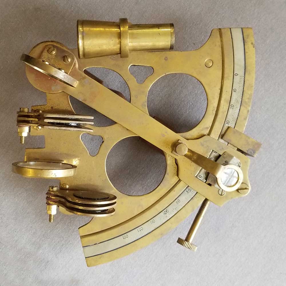 Brass Sextant in Case